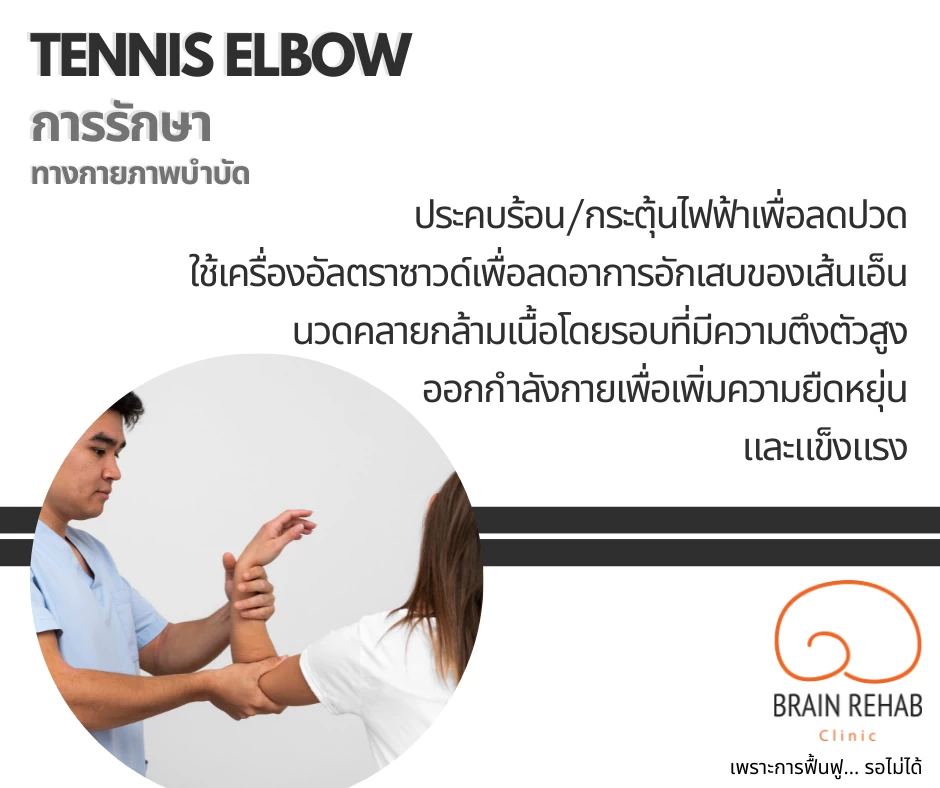 การรักษาโรคเอ็นข้อศอกอักเสบ (Tennis Elbow) ทางกายภาพบำบัด