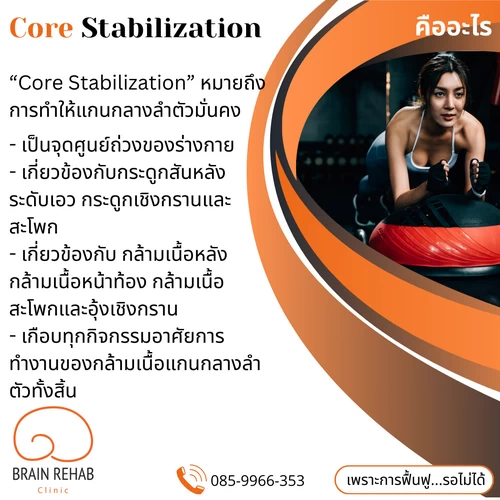 กล้ามเนื้อแกนกลางลำตัว คือ, Core Stabilization คือ, Core Stability คือ