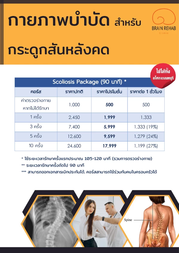 ราคา-กระดูกสันหลังคด-brain-rehab-clinic-thailand