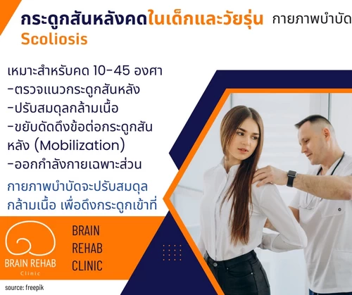 การรักษากระดูกสันหลังคด (Scoliosis) ทางกายภาพบำบัด